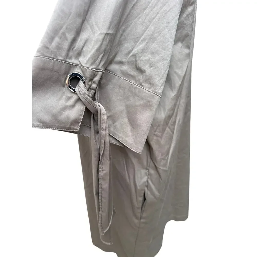 Chico’s Military Style Summer Dress Size 3 16/18 Plus Green Shirt Dress - Picture 4 of 6